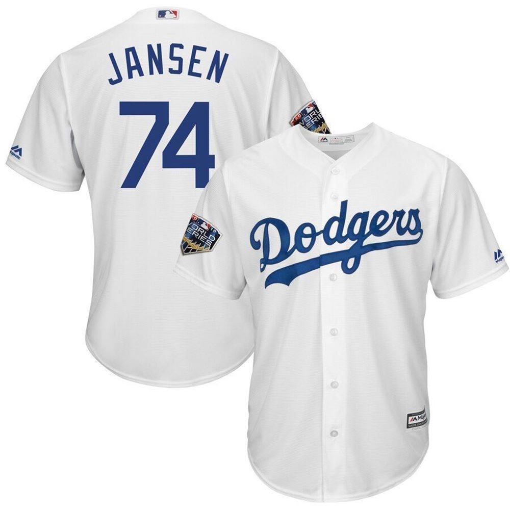 Kenley Jansen Los Angeles Dodgers Majestic World Series Cool Base Player Jersey jersey White 2021 WHrq3