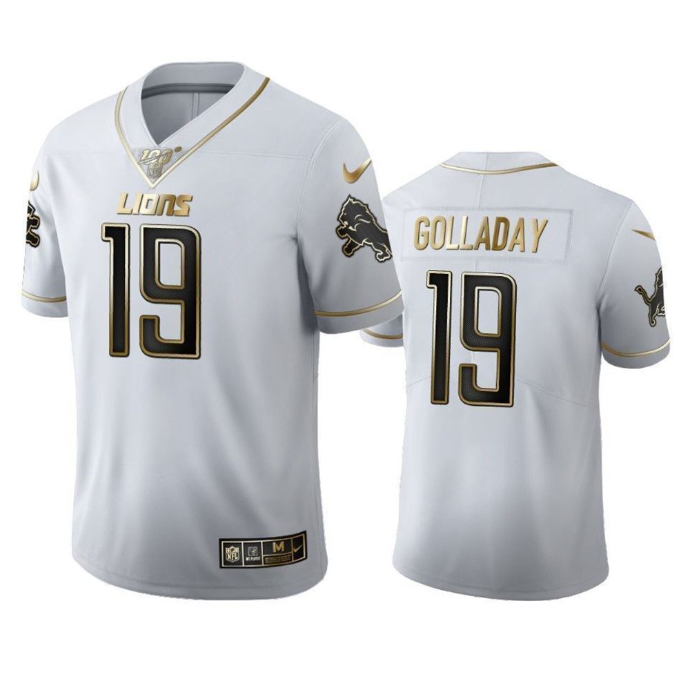 Kenny Golladay Lions White 100Th Season Golden Edition 3D Jersey