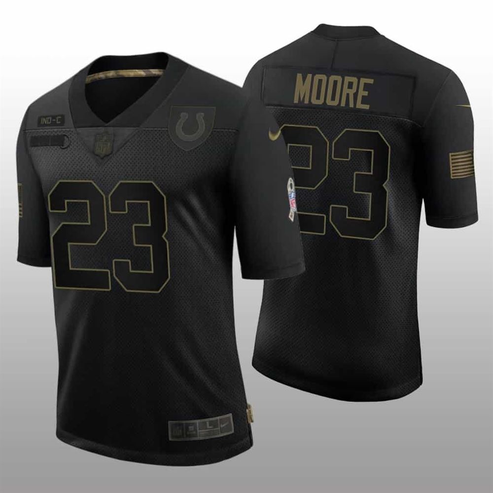 Kenny Moore Jersey Colts Limited 2020 Salute To Service Black