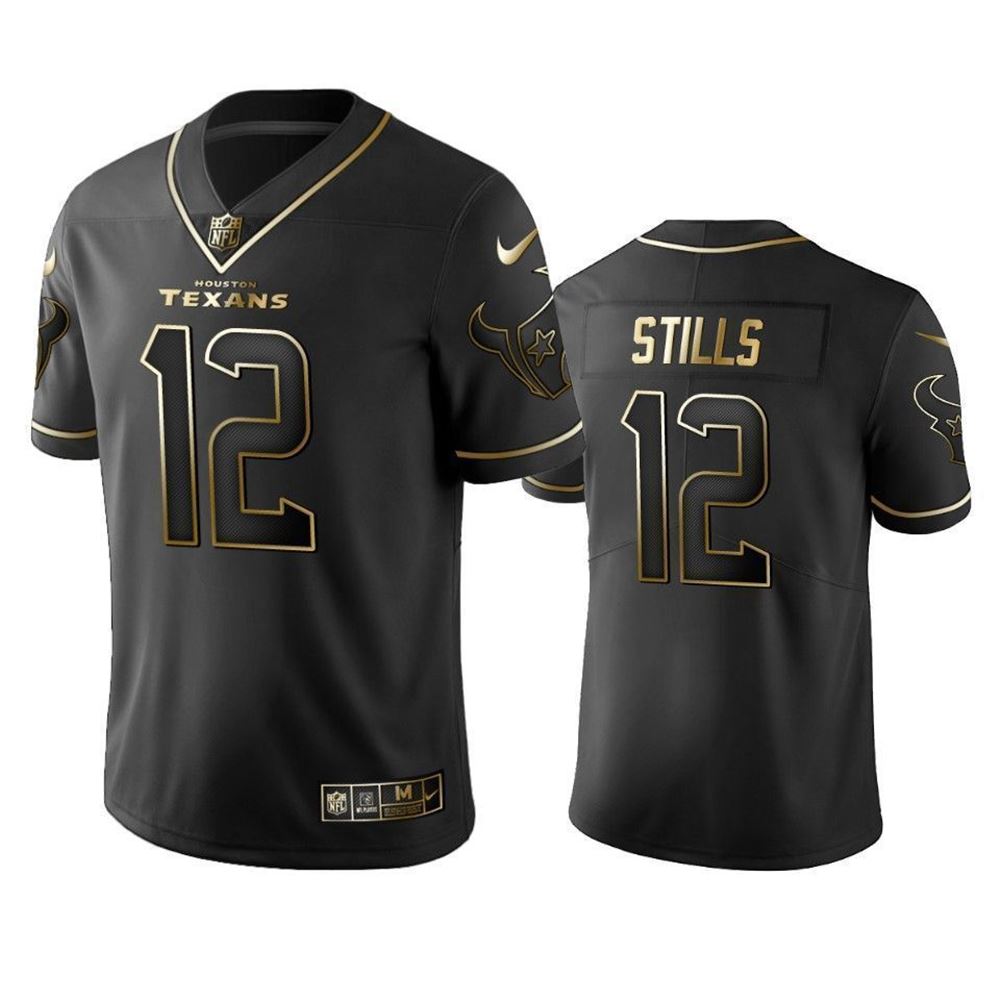 Kenny Stills Texans Black Golden Edition Vapor Limited Jersey