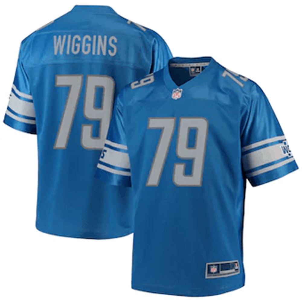 Kenny Wiggins Detroit Lions Nfl Pro Line Player Blue 3D Jersey