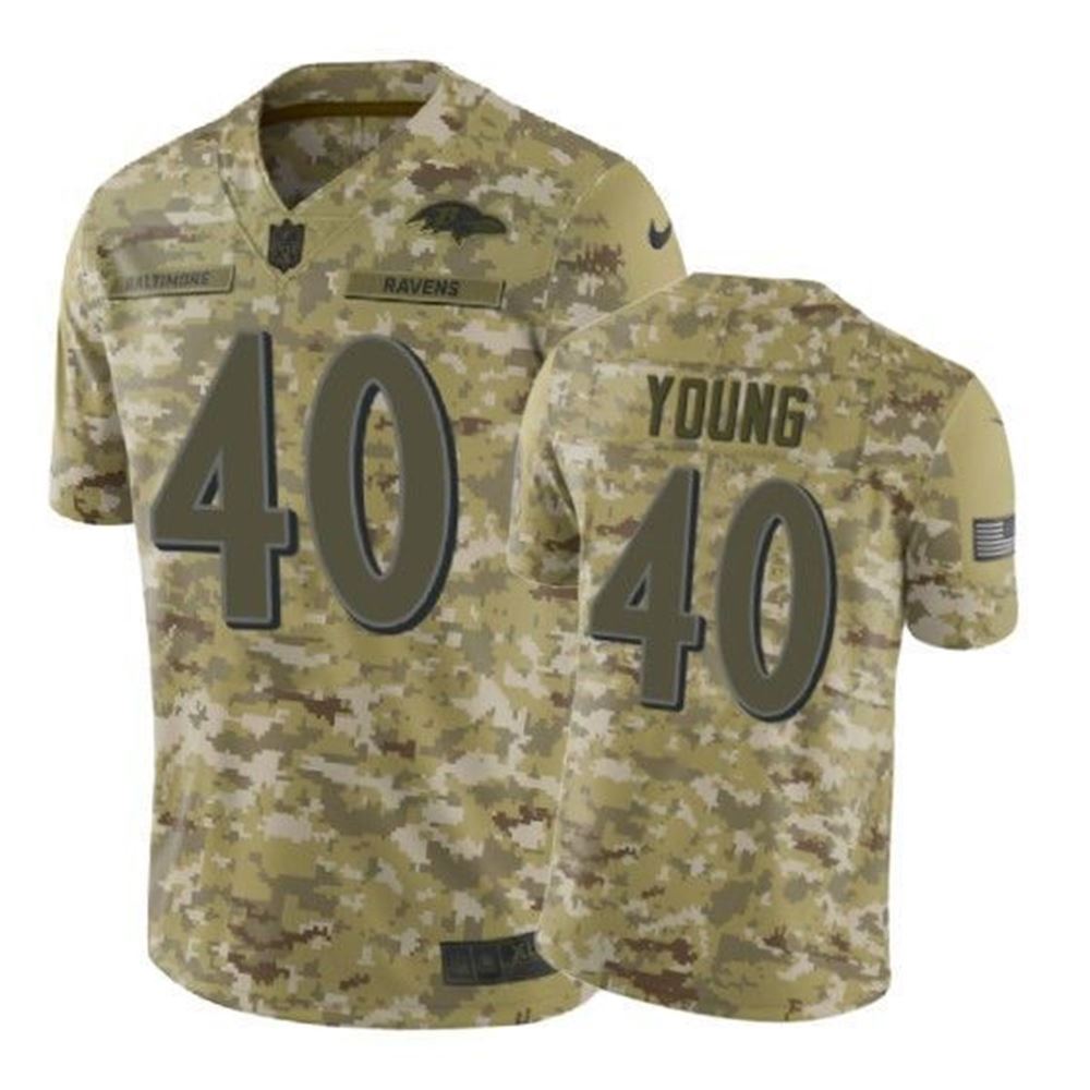 Kenny Young Jersey Nfl Camo Baltimore Ravens