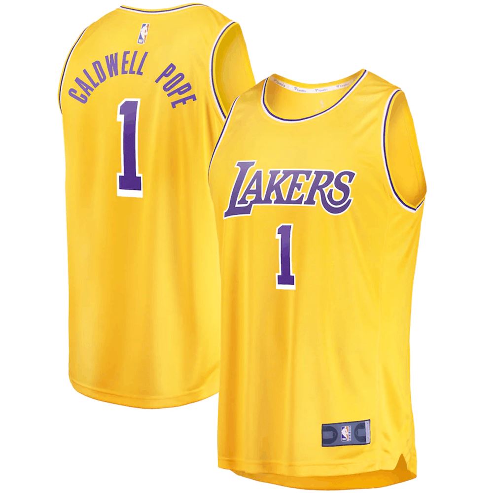 Kentavious Caldwell Pope Los Angeles Lakers Fanatics Branded Fast Break Replica Player Icon Edition Gold 3D Jersey 10t8a