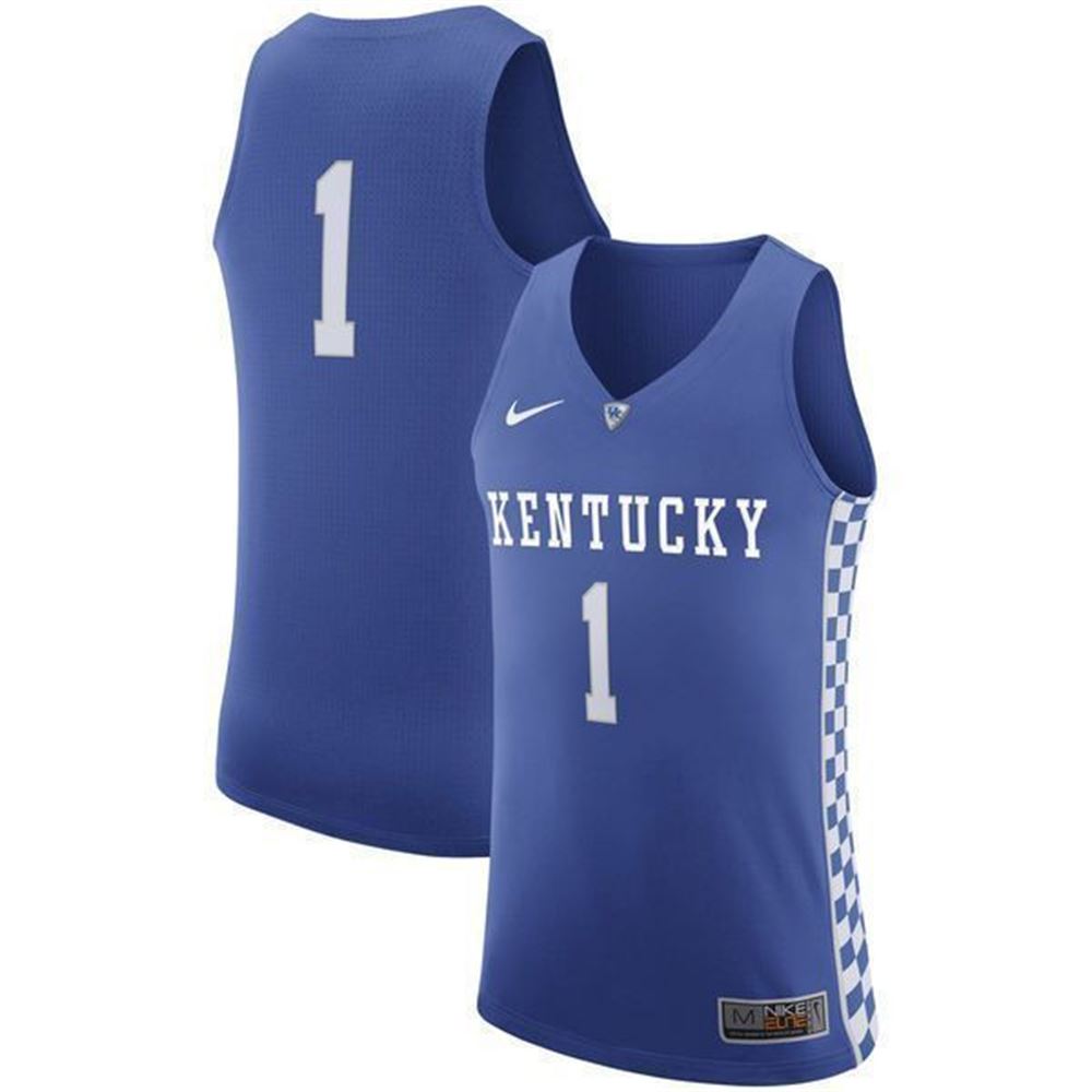 Kentucky Wildcats 1 Royal Blue Basketball Jersey rlkf9