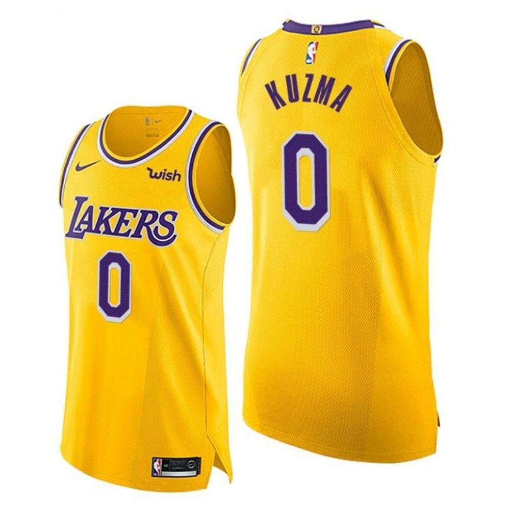 Kyle Kuzma Lakers 0 Yellow Icon Edition Jersey thI7v