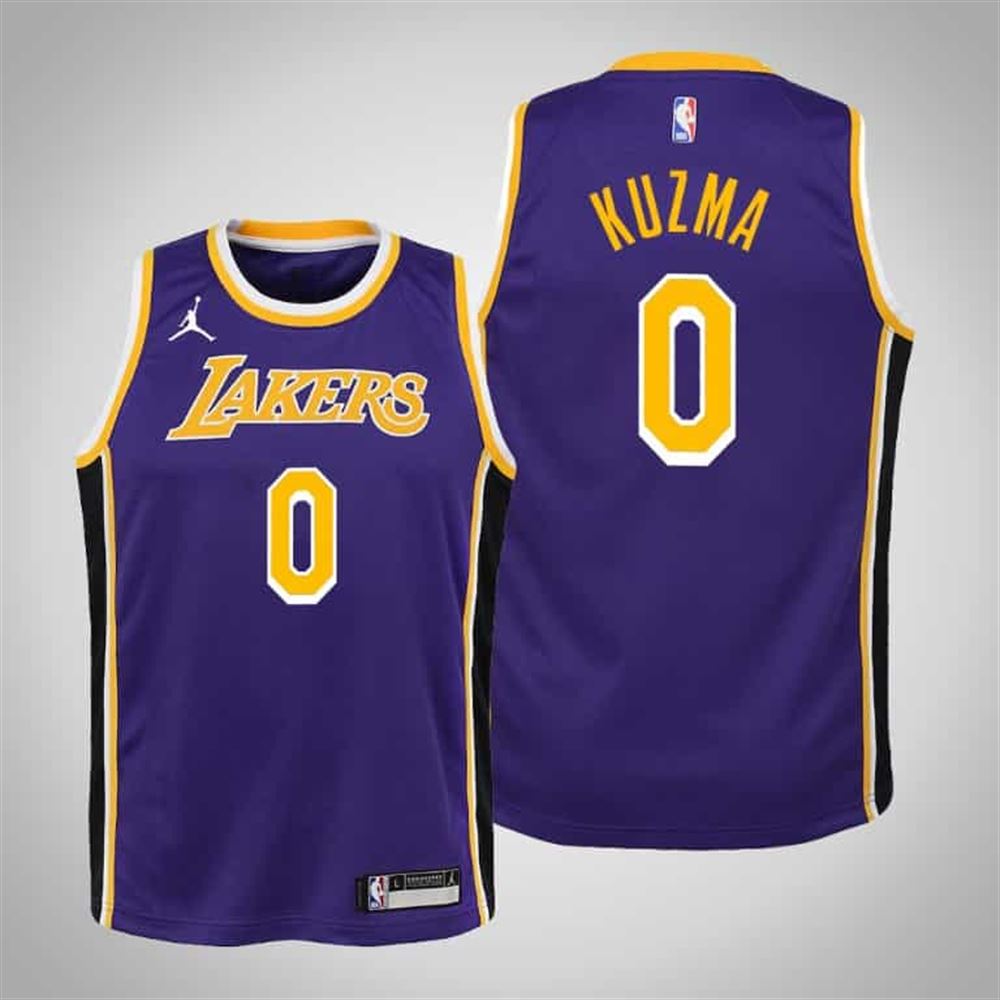 Kyle Kuzma Lakers Statement Purple 2020 21 Jersey hhuyz