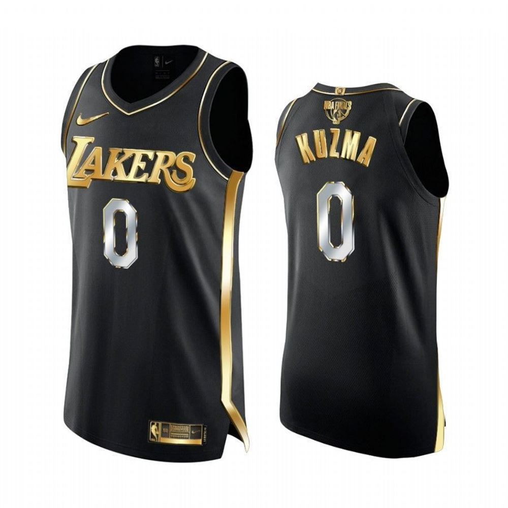 Kyle Kuzma Los Angeles Lakers 2021 NBA Finals Black Jersey Golden Limited Edition