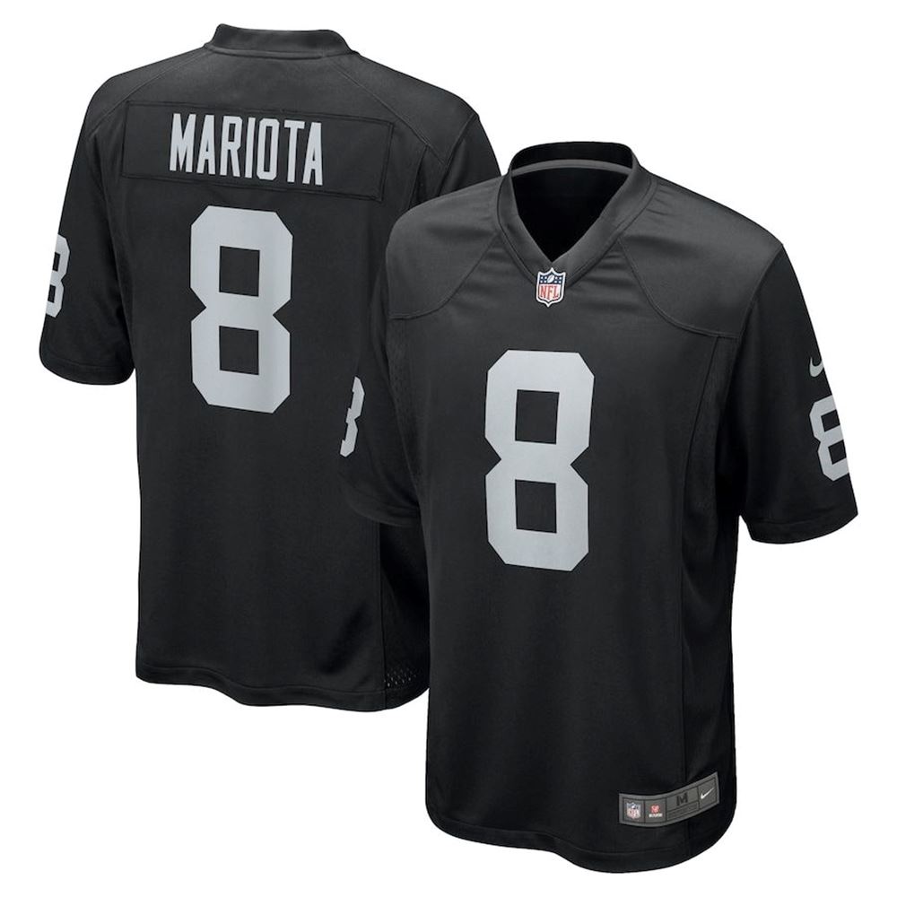 Las Vegas Raiders Marcus Mariota Black Game Jersey Gifts For Fans
