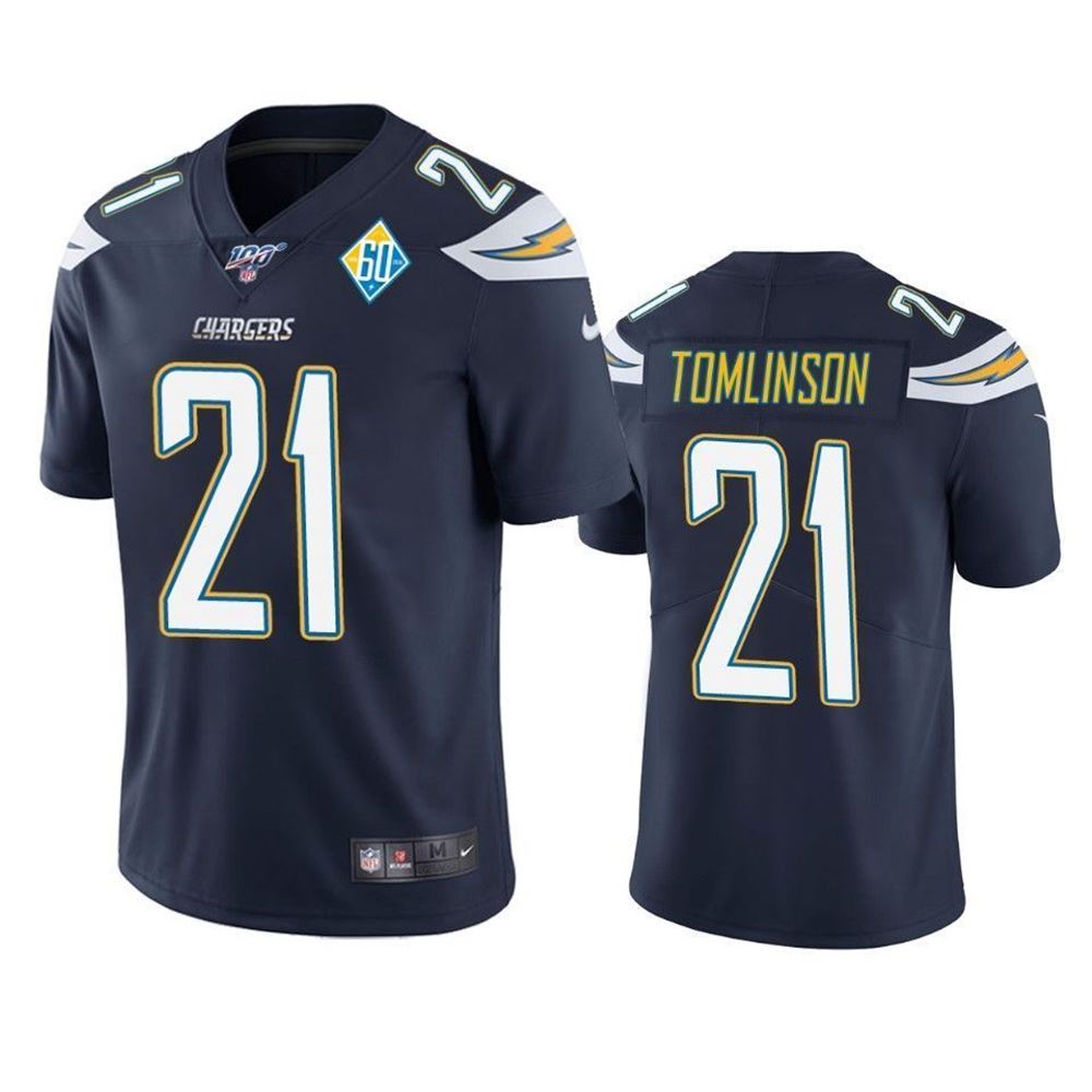 Los Angeles Chargers LaDainian Tomlinson 60th Anniversary Navy Vapor Limited Jersey jersey