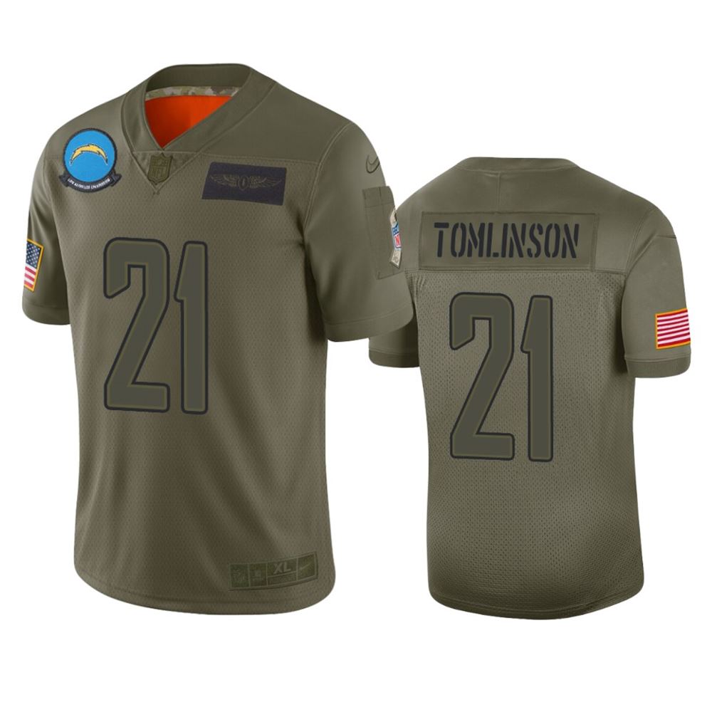 Los Angeles Chargers LaDainian Tomlinson Camo 2019 Salute to Service Limited Jersey