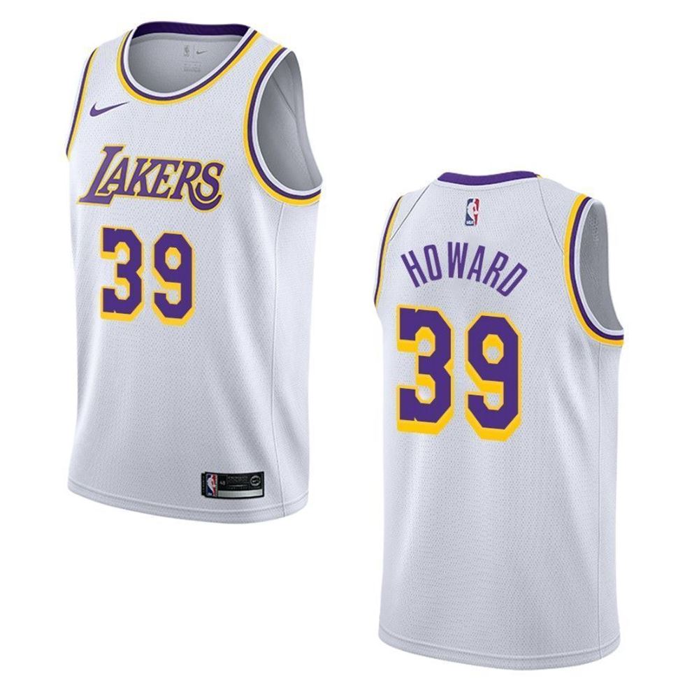 Los Angeles Lakers 39 Dwight Howard Association Swingman White 3D Jersey b4M3O