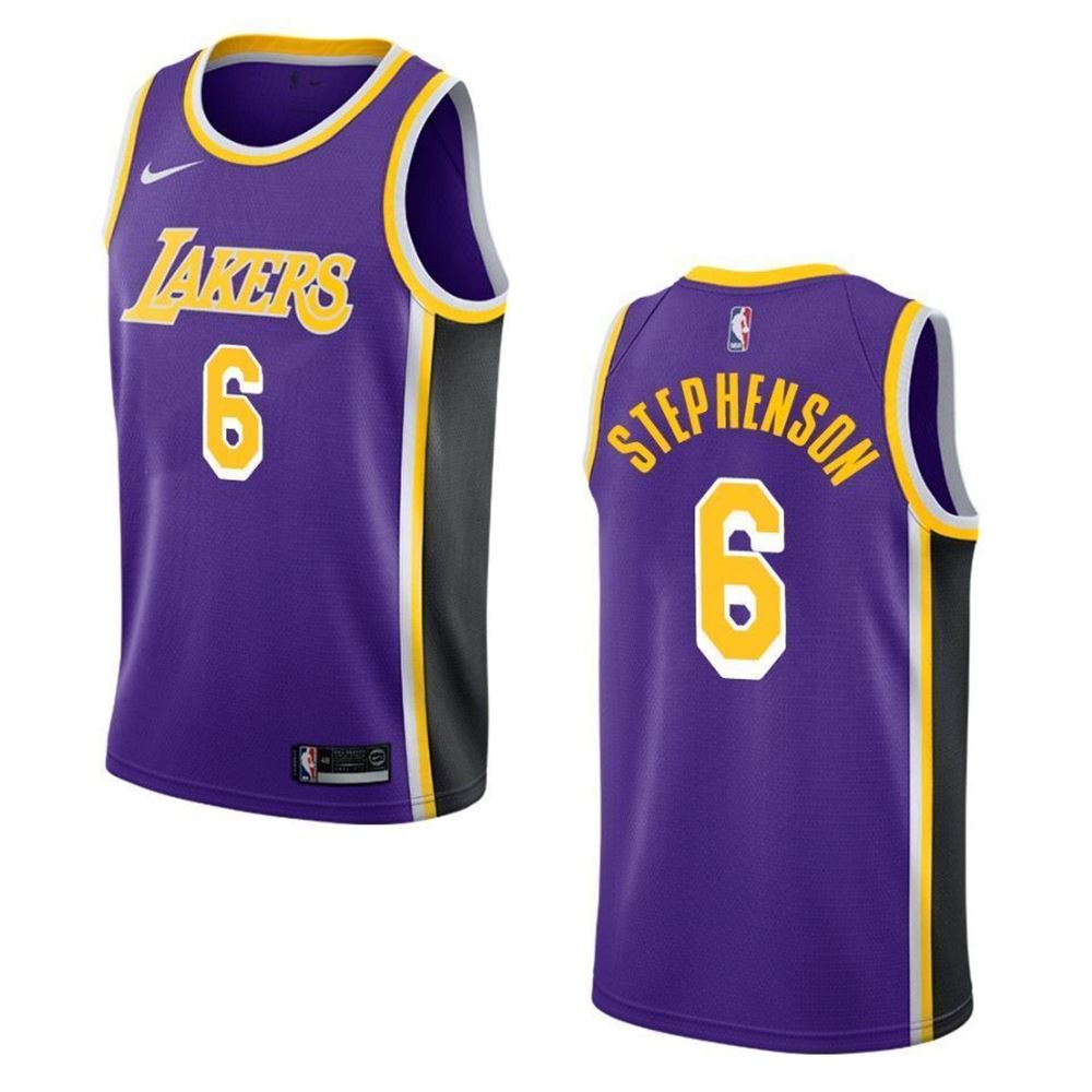 Los Angeles Lakers 6 Lance Stephenson Statement Swingman Purple 3D Jersey ww5dW