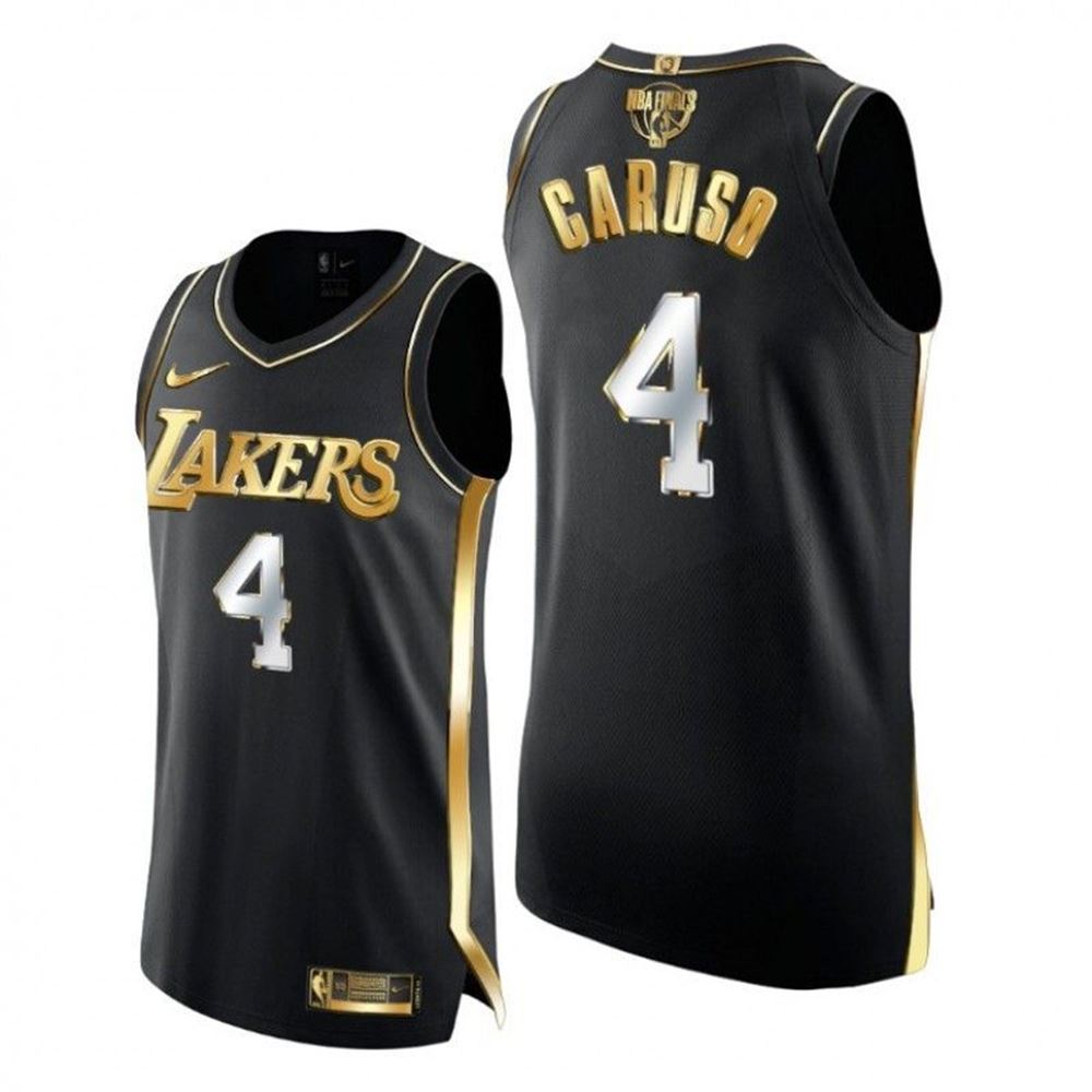 Los Angeles Lakers Alex Caruso 2021 NBA Finals Golden Limited Edition Black Jersey 202121 jXZqd