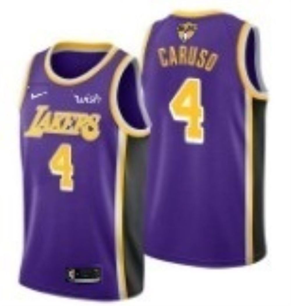 Los Angeles Lakers Alex Caruso 4 2020 Nba Finals New Arrival Purple Jersey AllOver Print pSpg7