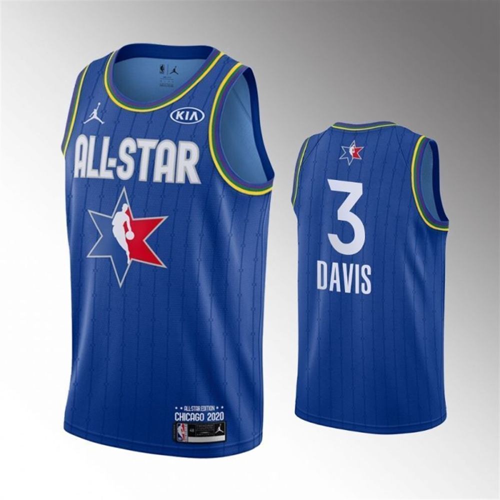 Los Angeles Lakers Anthony Davis 2 Nba 2020 Allstar Blue Jersey AllOver Print V5D8k