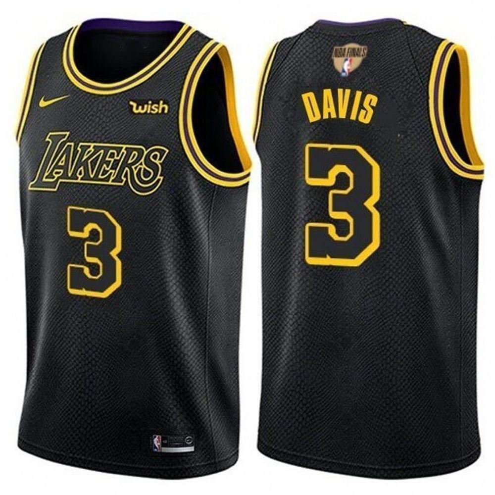 Los Angeles Lakers Anthony Davis 3 2021 NBA Finals New Arrival Black jersey duspp
