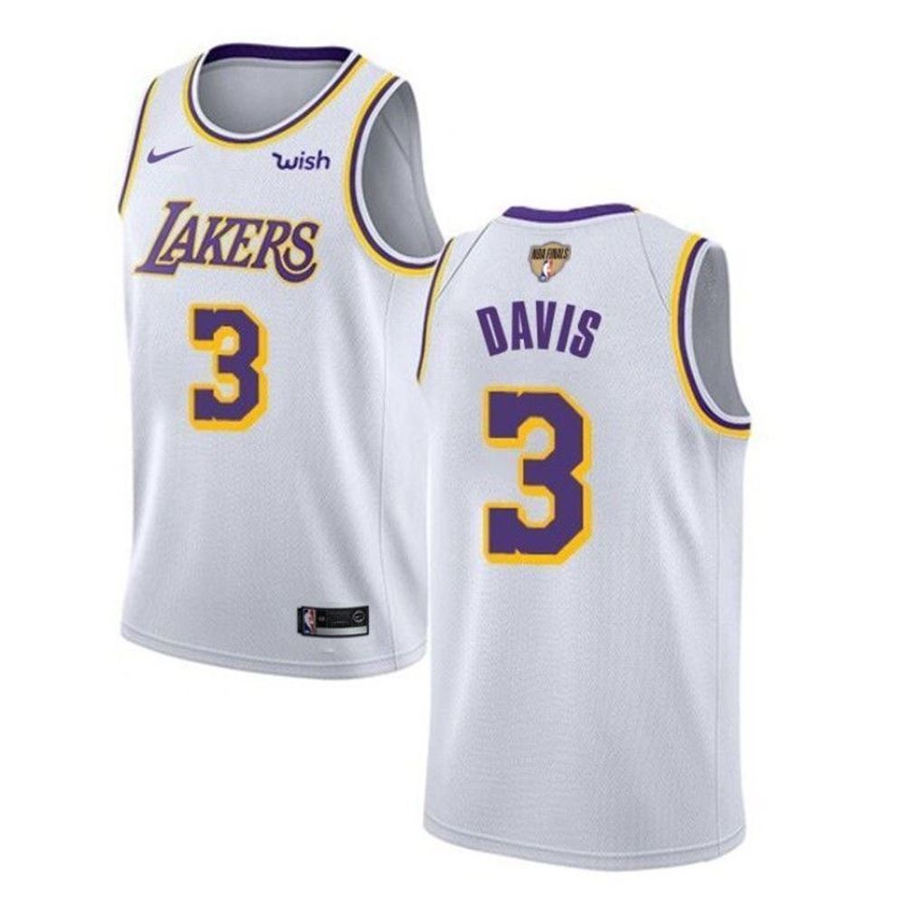 Los Angeles Lakers Anthony Davis 3 2021 NBA Finals New Arrival White jersey