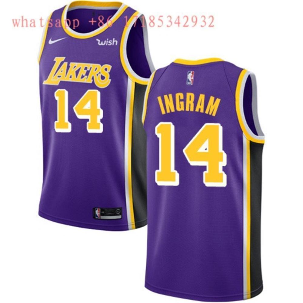 Los Angeles Lakers Brandon Ingram 14 2021 NBA New Arrival Purple jersey ZZ8GA