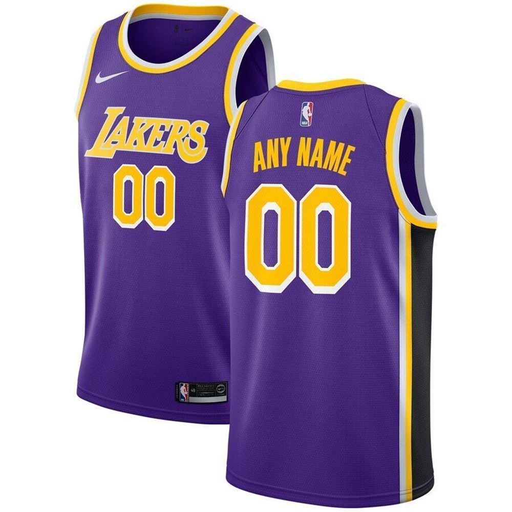 Los Angeles Lakers Custom Jersey Purple Statement Edition 2019 AllOver Print A5plO