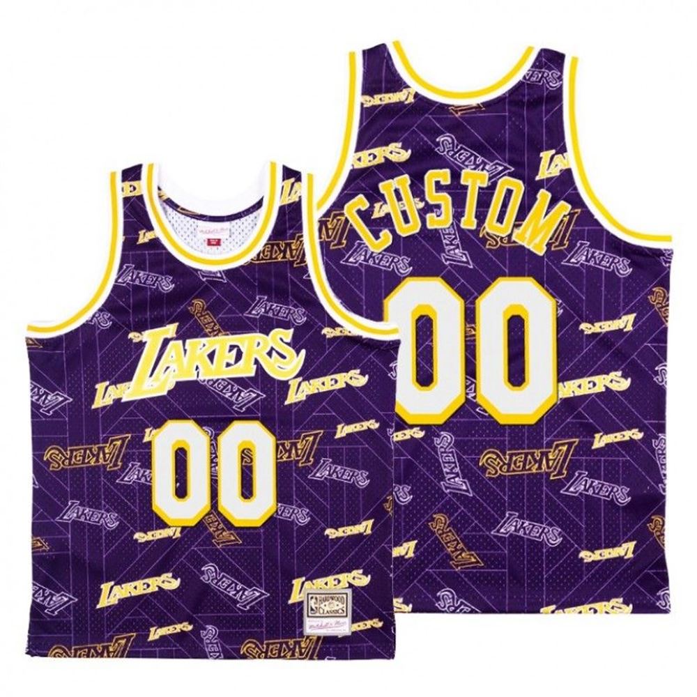 Los Angeles Lakers Custom Tear Up Pack Purple Jersey