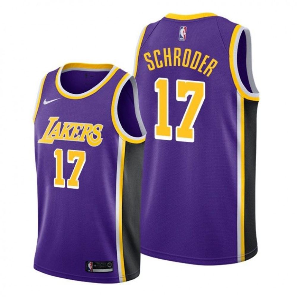 Los Angeles Lakers Dennis Schroder Purple Statement Edition Jersey Y1VaV
