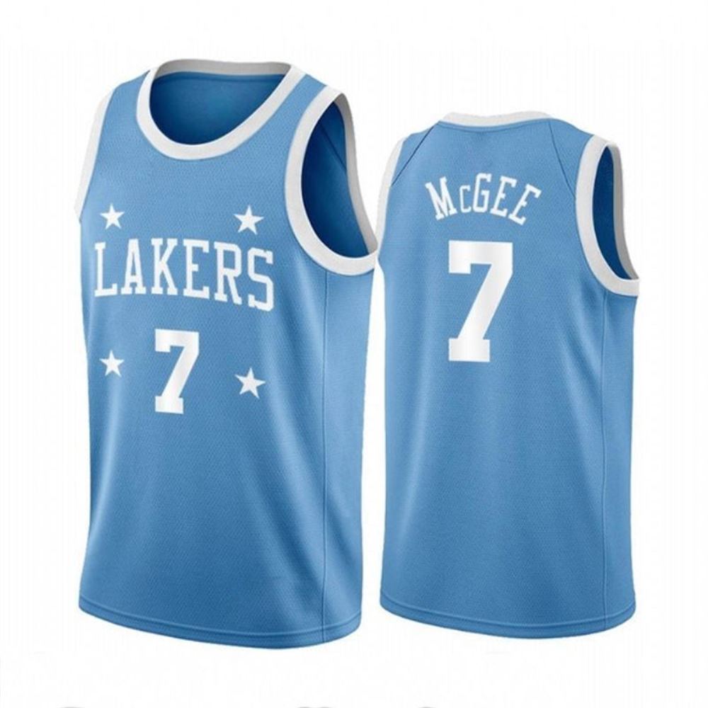 Los Angeles Lakers JaVale McGee 7 2021 NBA New Arrival Blue jersey Z1iVk