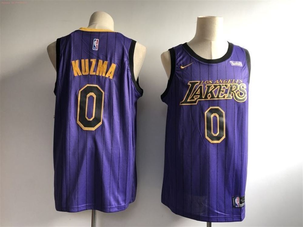 Los Angeles Lakers Kyle Kuzma 0 2020 Nba New Arrival Purple Jersey AllOver Print
