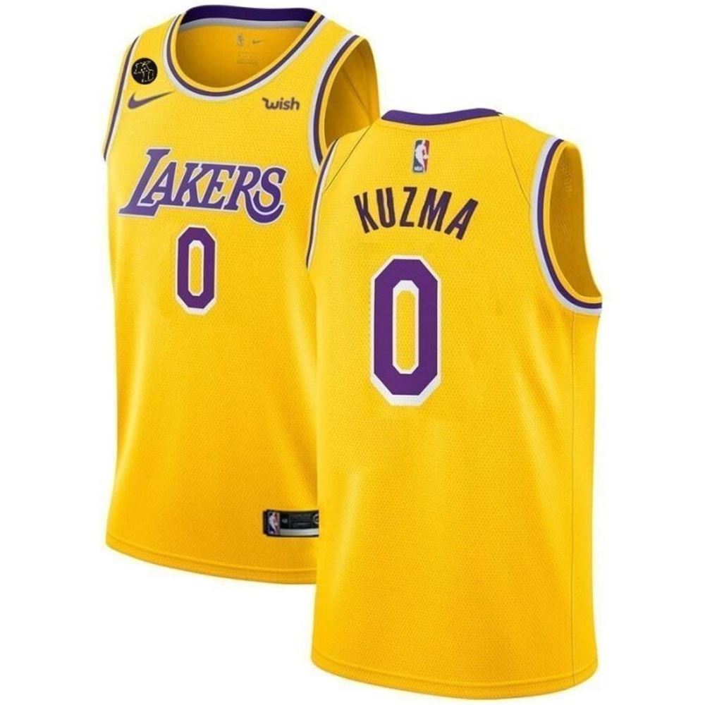 Los Angeles Lakers Kyle Kuzma 0 Nba New Arrival Gold Jersey AllOver Print