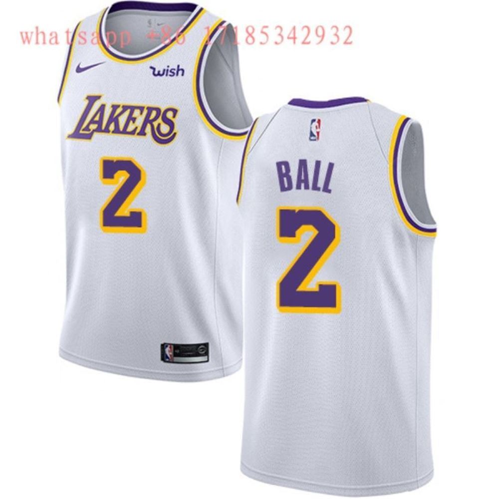 Los Angeles Lakers Lonzo Ball2 2021 Nba New Arrival White Jersey jersey lPEVF
