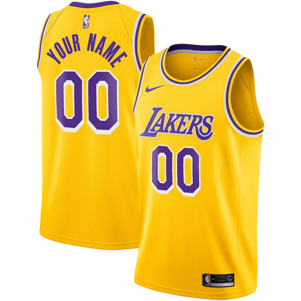 Los Angeles Lakers Nike 202121 Swingman Custom Jersey %C3%AF%C2%BF%C2%BD Icon Edition Gold pecNU