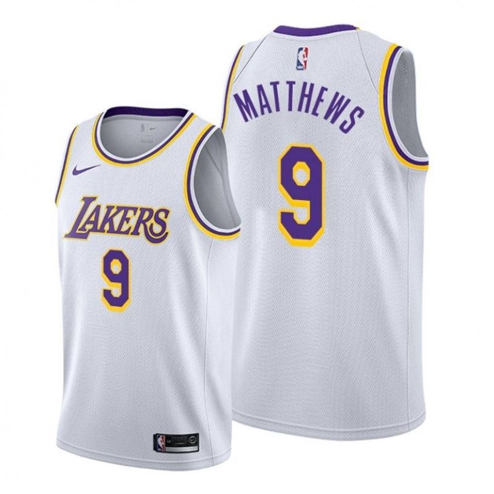 Los Angeles Lakers Wesley Matthews 202121 White Association Jersey ltNOl