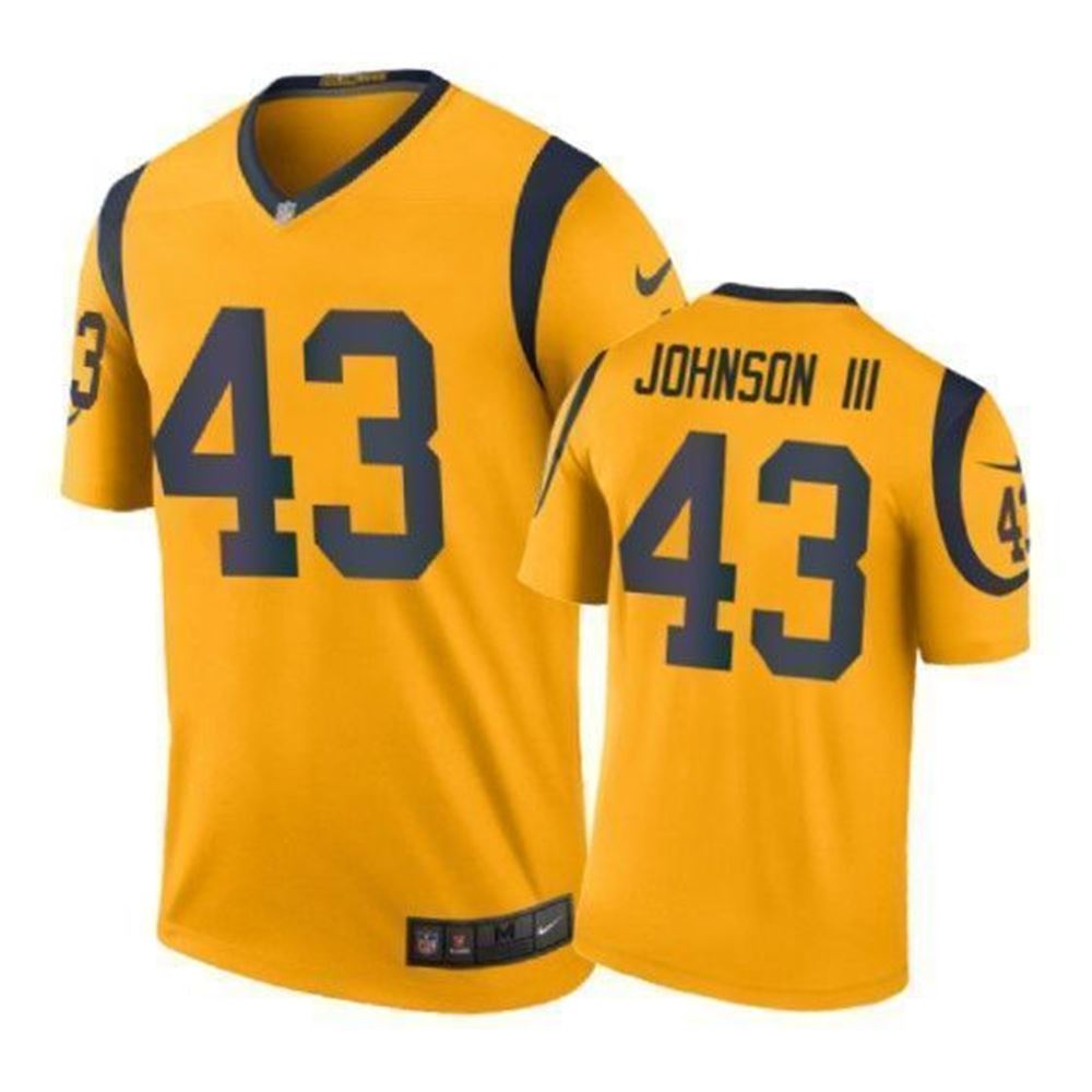 Los Angeles Rams 43 John Johnson Iii Color Rush Gold 3D Jersey fUW3R