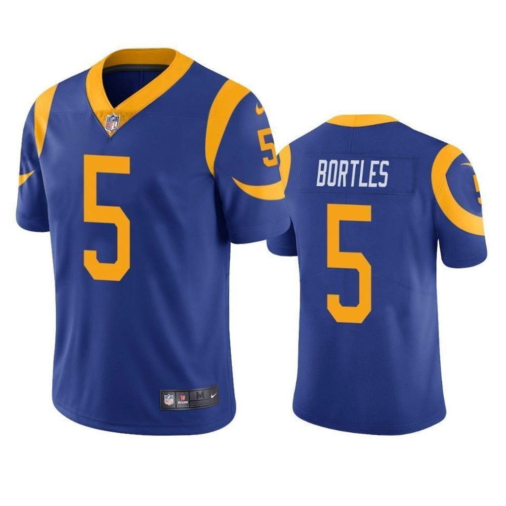 Los Angeles Rams 5 Blake Bortles Royal Vapor Untouchable Limited Mens 3D Jersey