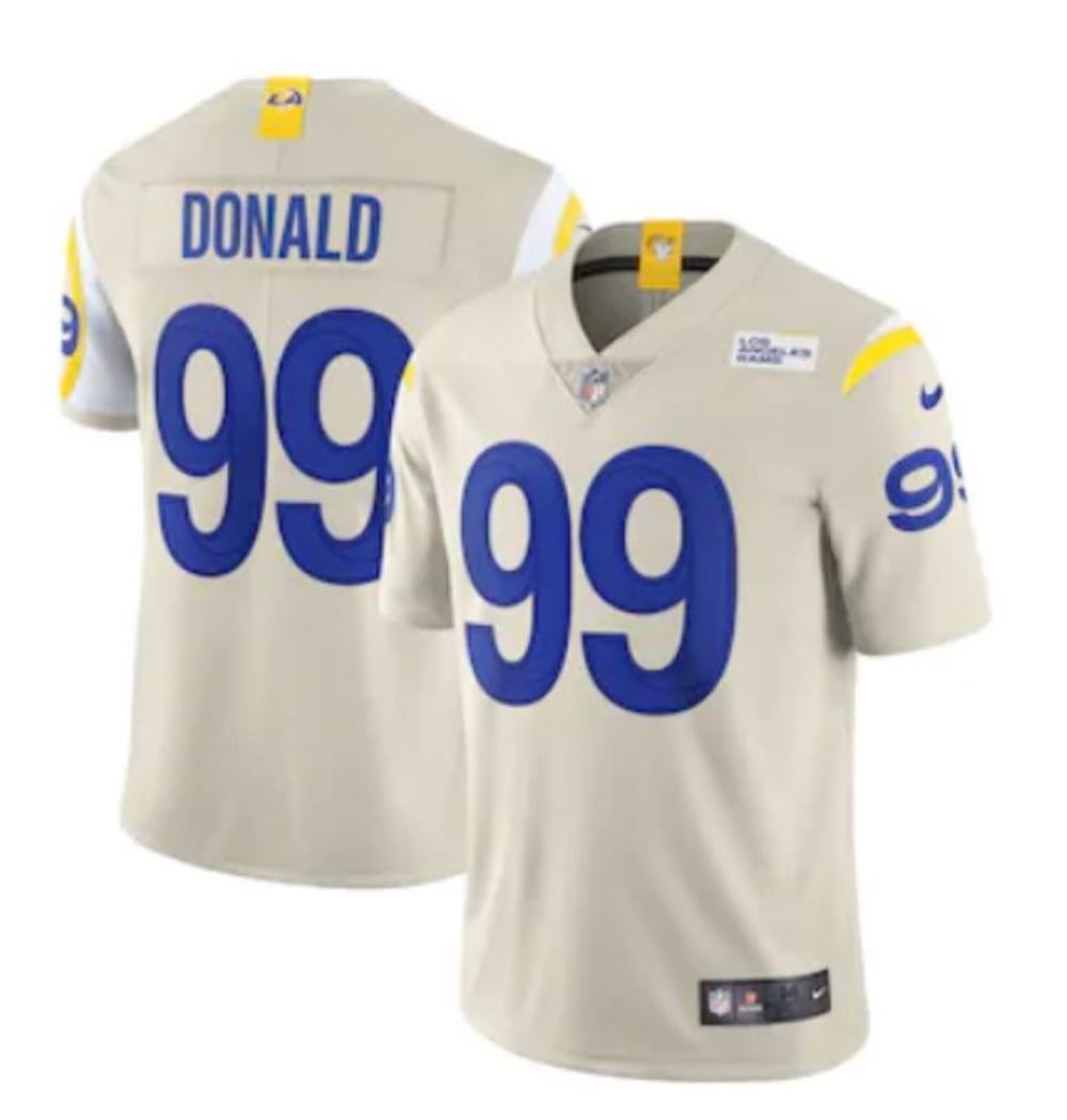 Los Angeles Rams Aaron Donald 99 Nfl 2021 New Arrival Gold Jersey Gifts For Fans TGctr