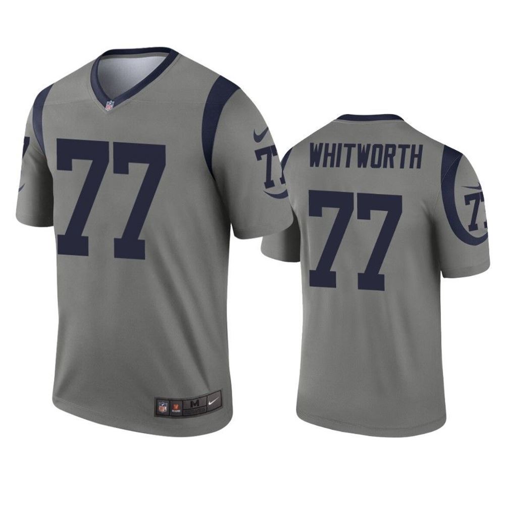 Los Angeles Rams Andrew Whitworth Gray Inverted Legend Jersey