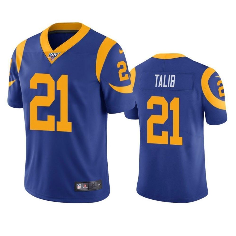 Los Angeles Rams Aqib Talib Royal 100Th Season Vapor Limited 3D Jersey L9iAL