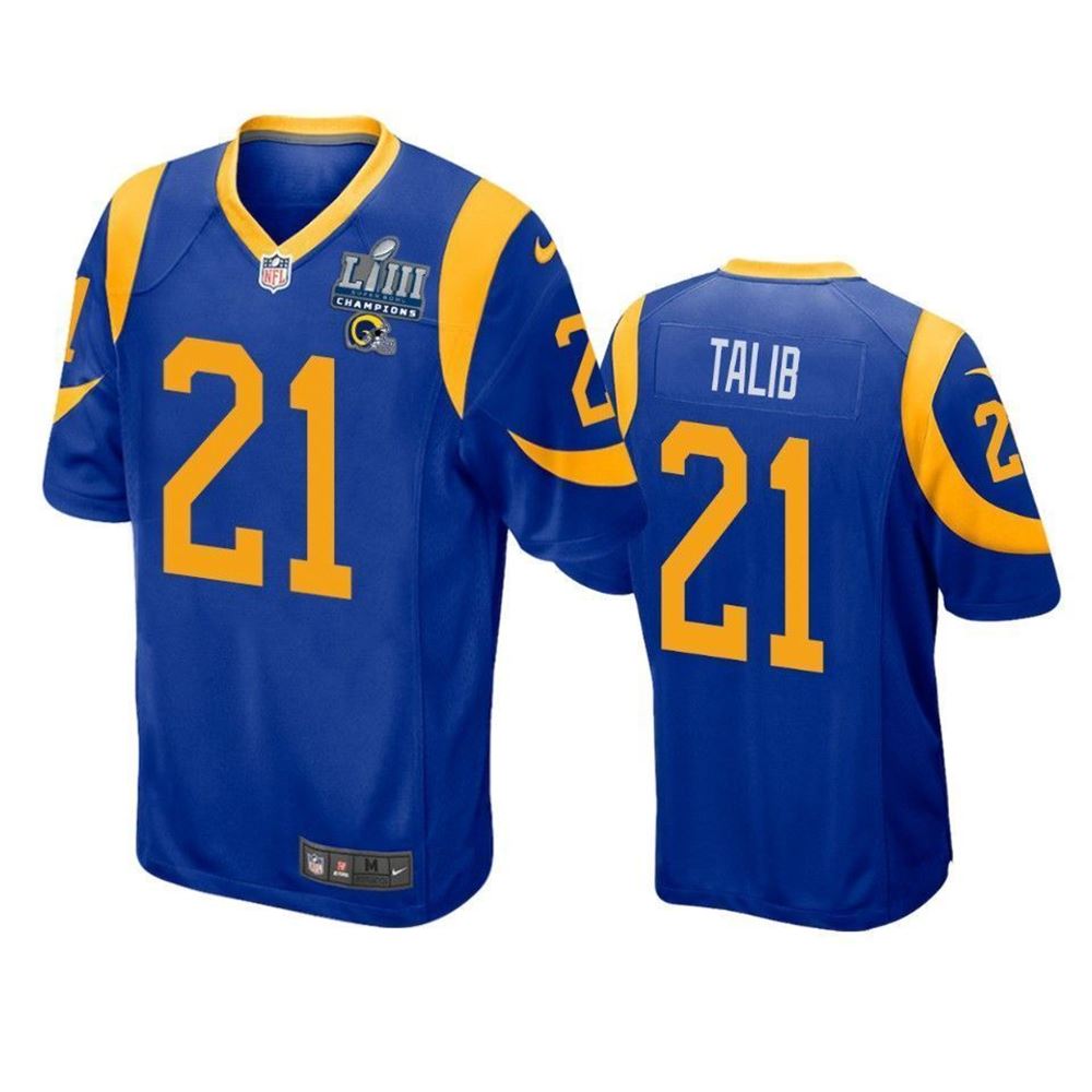 Los Angeles Rams Aqib Talib Super Bowl LIII Champions Game Royal Mens Jersey jersey 5gQVU