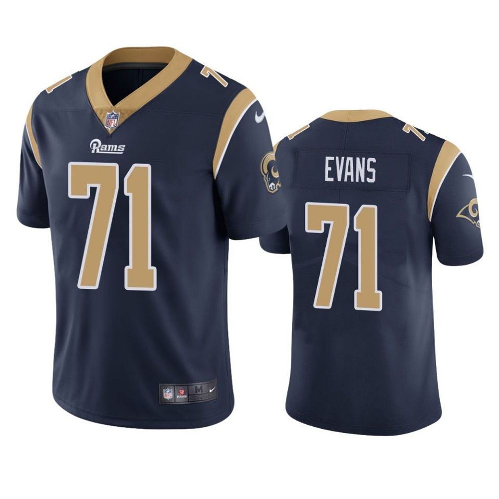Los Angeles Rams Bobby Evans 2019 Nfl Draft Navy Vapor Limited Jersey ZVJME