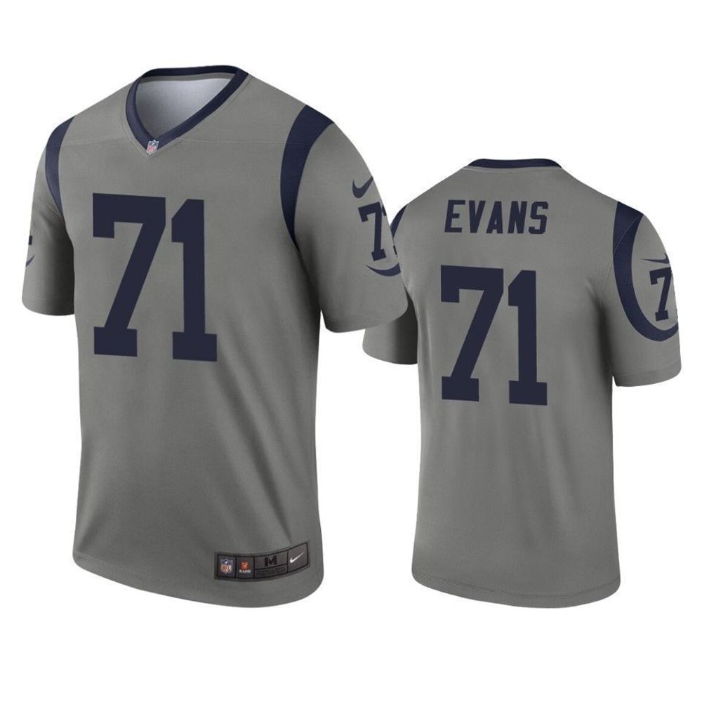 Los Angeles Rams Bobby Evans Gray Inverted Legend Jersey