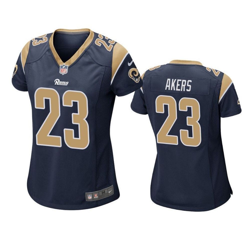 Los Angeles Rams Cam Akers Navy 2021 NFL Draft Game Jersey M0W9R