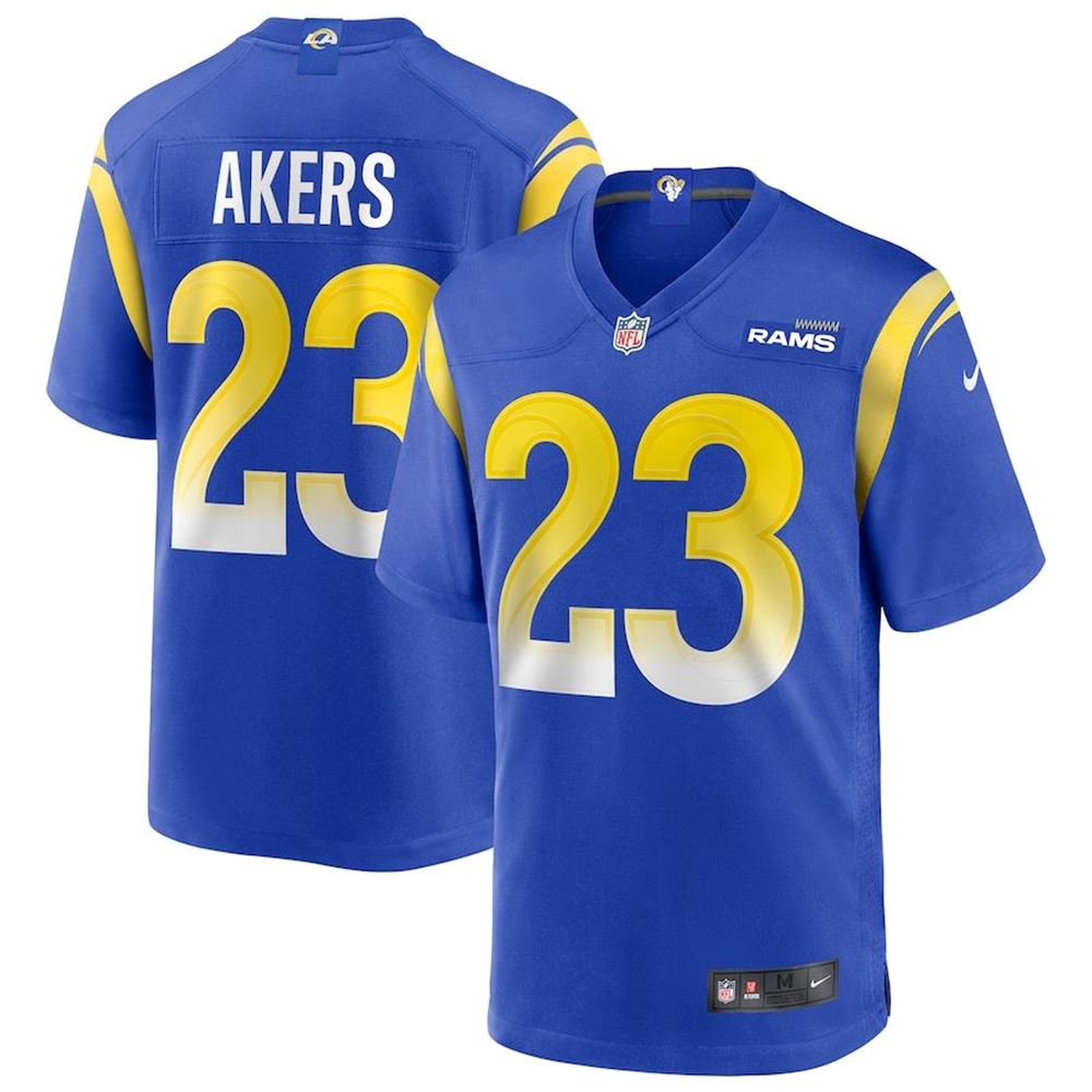 Los Angeles Rams Cam Akers Royal 2021 Nfl Draft Pick Game Jersey Gifts For Fans OYjOh
