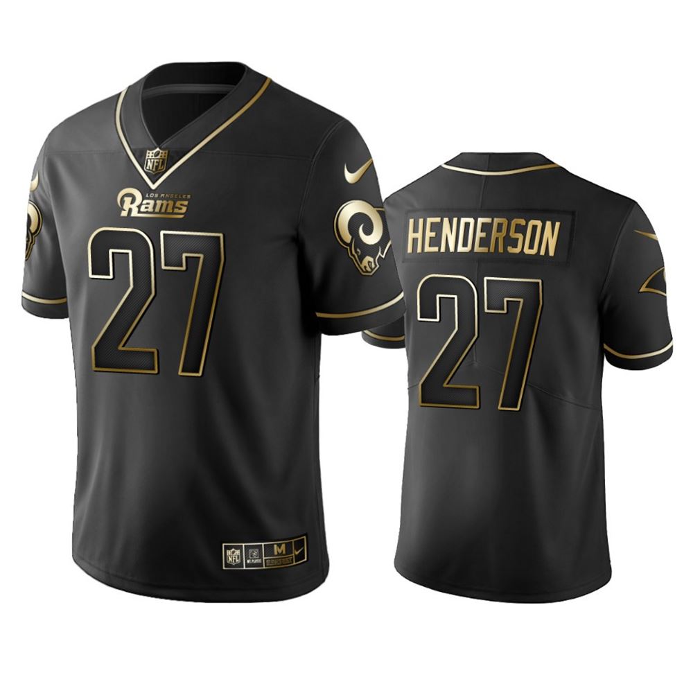 Los Angeles Rams Darrell Henderson Black 2019 Vapor Limited Golden Edition Jersey 7PHIV