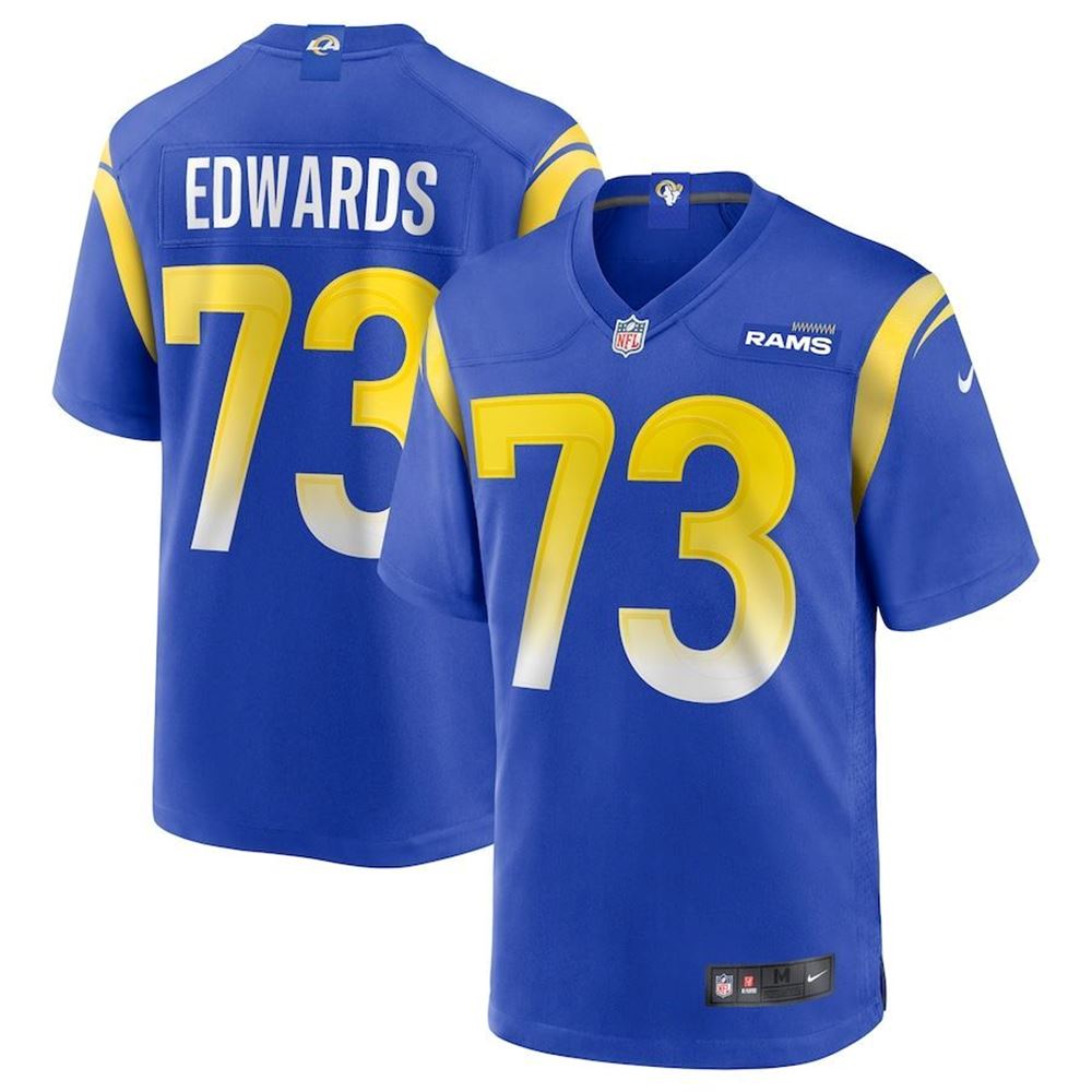 Los Angeles Rams David Edwards Royal Game Jersey Gifts For Fans Ap0Uc