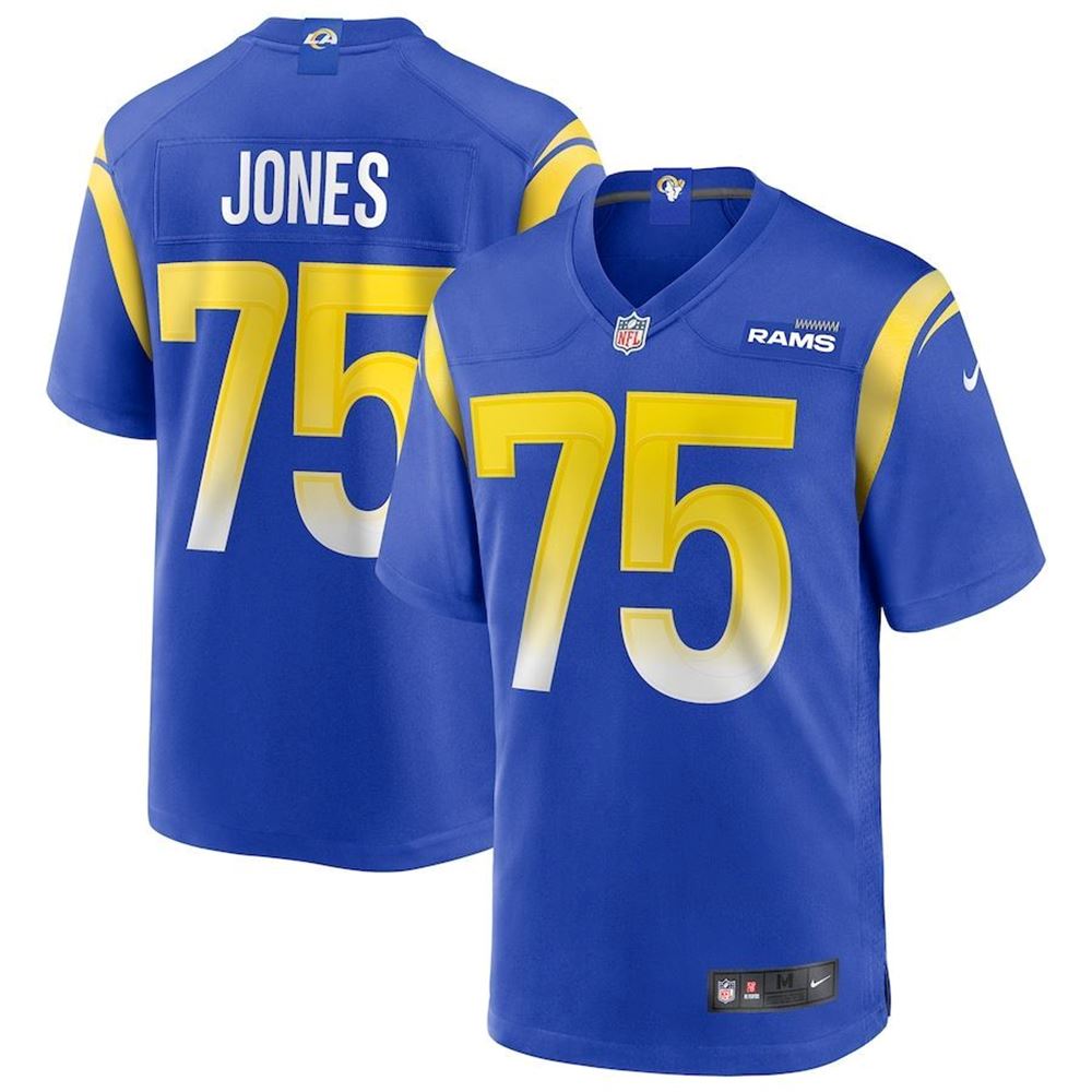 Los Angeles Rams Deacon Jones Royal Game Retired Player Jersey Gifts For Fans E6ToM