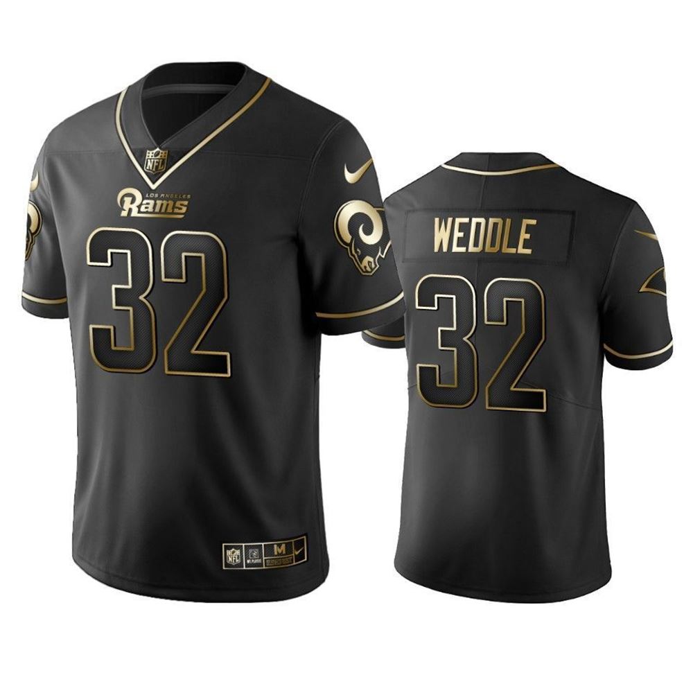 Los Angeles Rams Eric Weddle Black Golden Edition Vapor Limited Mens Jersey B3zTc