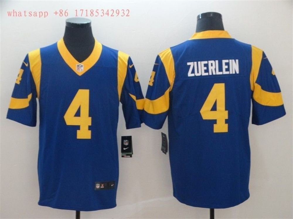 Los Angeles Rams Greg Zuerlein 4 2021 Nfl Blue Jersey Jersey ErE0l
