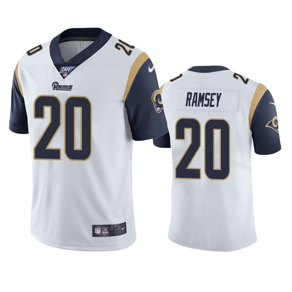 Los Angeles Rams Jalen Ramsey White 100th Season Vapor Limited Jersey 00WIH