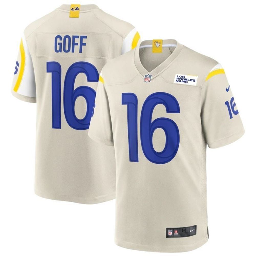 Los Angeles Rams Jared Goff 16 2021 Nfl New Arrival White Jersey Gifts For Fans p7aX4
