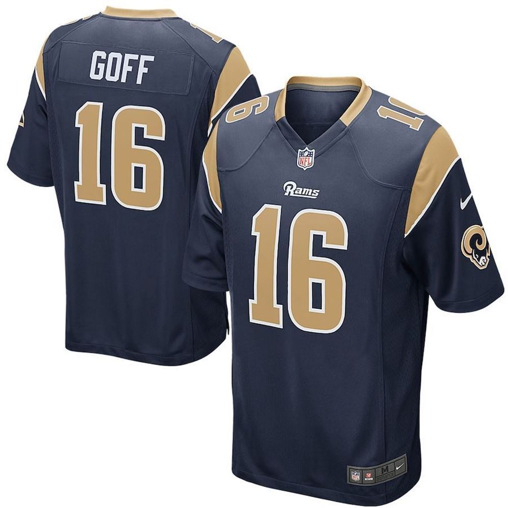 Los Angeles Rams Jared Goff Navy Game Jersey
