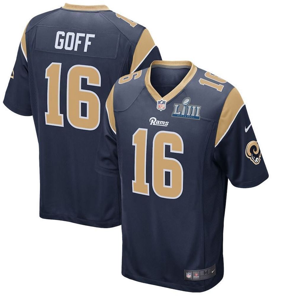 Los Angeles Rams Jared Goff Navy Super Bowl LIII Bound Game Jersey jersey tr8NV